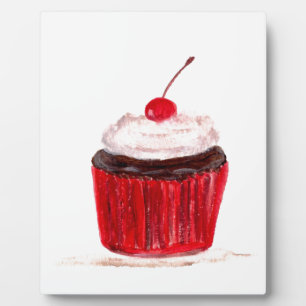 Cupcake food art plaque