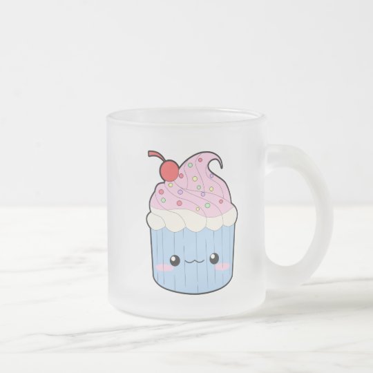 Cupcake Frosted Glass Coffee Mug