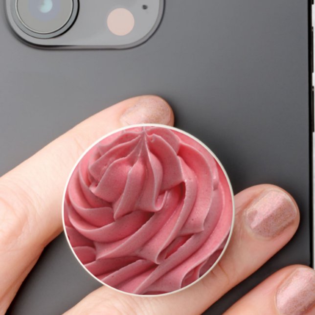 Cupcake frosting swirl pink cake icing PopSocket (Creator Uploaded)