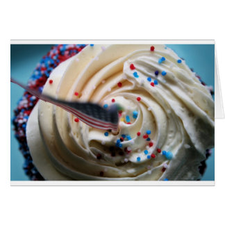 Cupcake frosting with an American flag Cards
