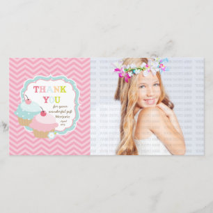 Cupcake Fun Colorful Thank you Card