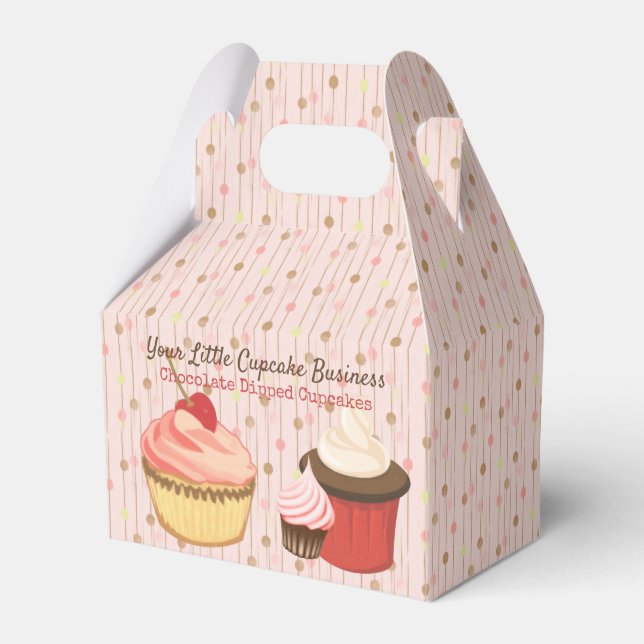 Cupcake Fun Favor Boxes (Front Side)