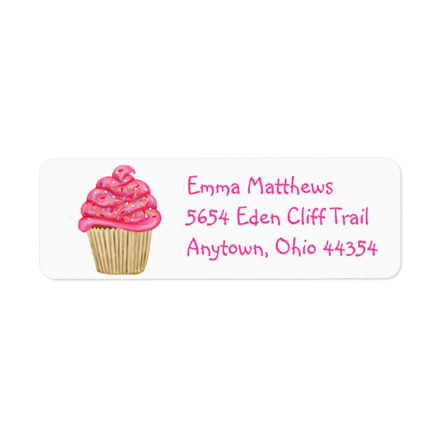 Cupcake Fun Return Address Labels (Front)