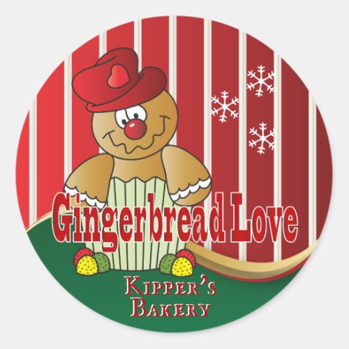 Cupcake Gingerbread Classic Round Sticker