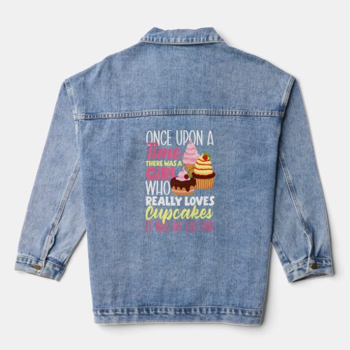 Cupcake Girl  Baking Cupcake  Denim Jacket