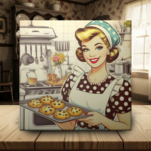 Cupcake Girl Ceramic Tile