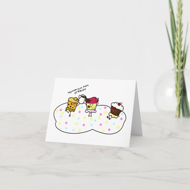 Cupcake Girls Letterpress Thank You Card (Front)
