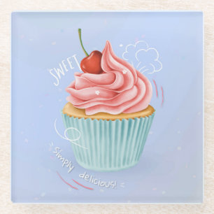 Cupcake Glass Coaster