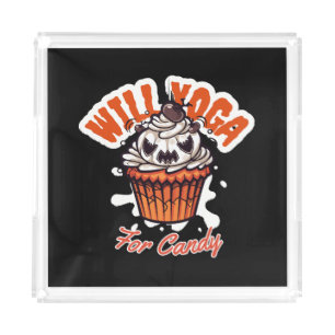 Cupcake Halloween idea for Moms Yoga Acrylic Tray