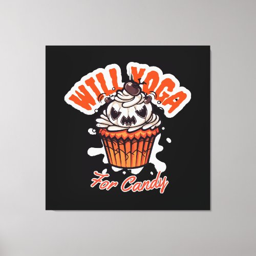 Cupcake Halloween idea for Moms Yoga Canvas Print