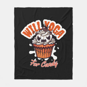 Cupcake Halloween idea for Moms Yoga Fleece Blanket