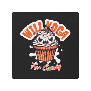 Cupcake Halloween idea for Moms Yoga Metal Print