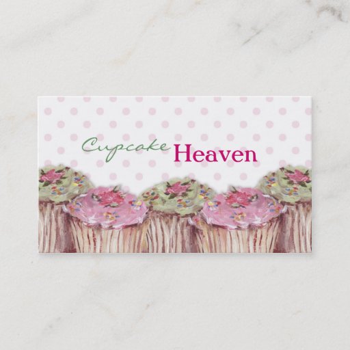 Customizable Cupcake Heaven Chic Business Cards