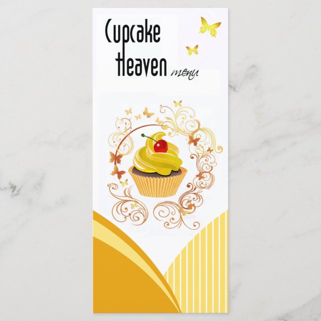 "Cupcake Heaven" - Chic Pastry Dessert Menu (Front)