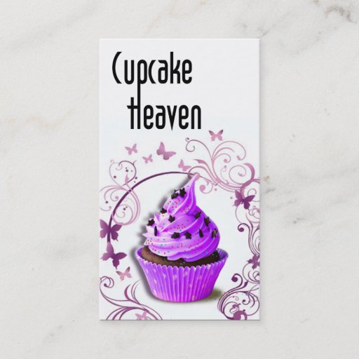 Customizable "Cupcake Heaven" - Confections Desserts Pastries Business Card Templates
