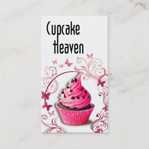 Customizable "Cupcake Heaven" - Confections Desserts Pastries Business Cards