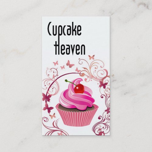 "Cupcake Heaven" - Confections Desserts Pastries Business Card Template