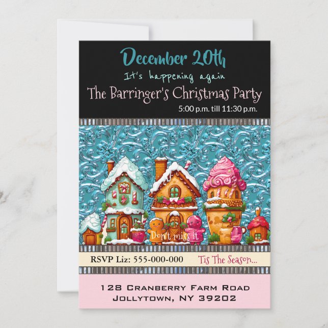Cupcake Holiday Christmas Party Invitation (Front)