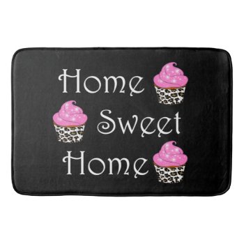 Cupcake "home Sweet Home" Bathroom Mat by LadyDenise at Zazzle