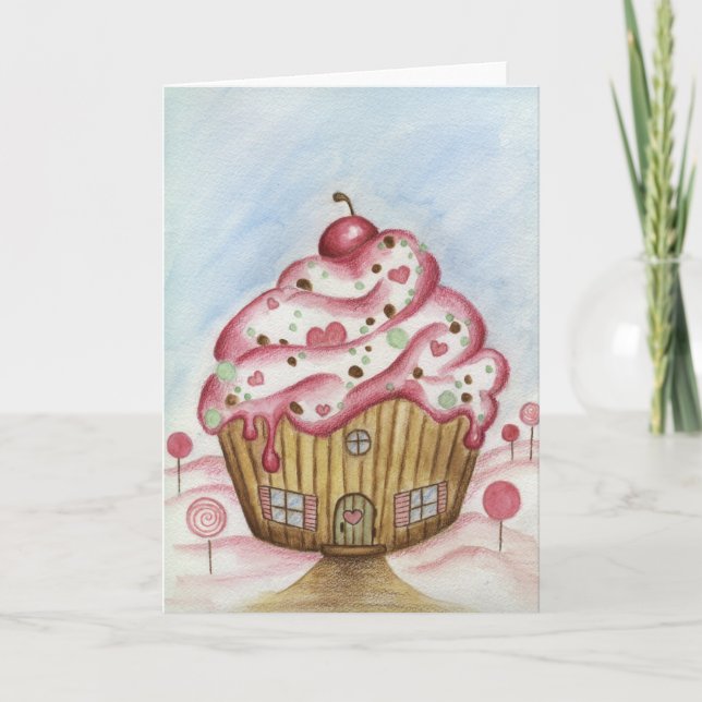 Cupcake House Christmas Card (Front)