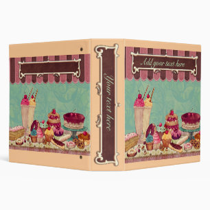 Cupcake & Ice Cream Binder Notebook