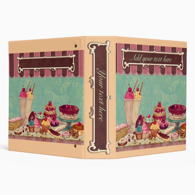 Cupcake & Ice Cream Binder Notebook (Background)