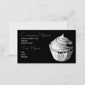 Cupcake in grays business card template (Front/Back)