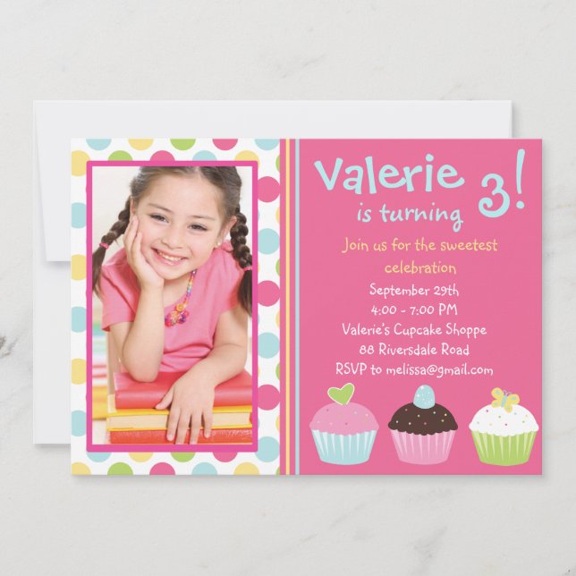 Cupcake Invitation / Cupcake Invitation Photo (Front)