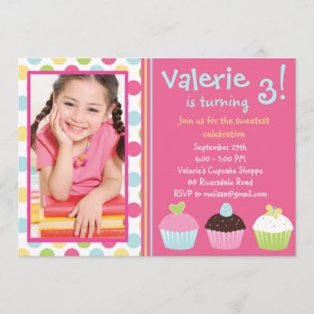 Cupcake Invitation / Cupcake Invitation Photo by LittleApplesDesign at Zazzle