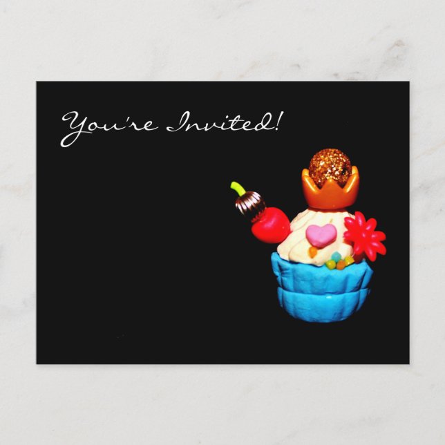 Cupcake Invitation Postcard (Front)