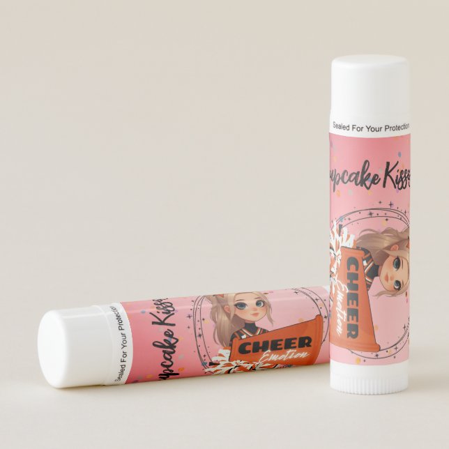 Cupcake Kisses Cheer Emotion Lip Balm (Front)