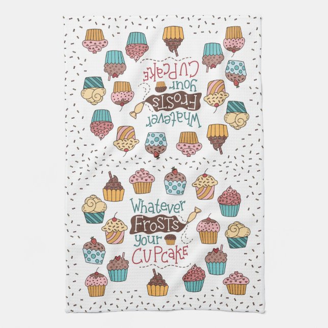 Cupcake Kitchen Towel (Vertical)