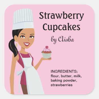 Cupcake Labels With Character Design #1 by ArtbyMonica at Zazzle