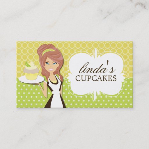 Customizable Cupcake Lady Business Cards