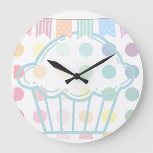 Cupcake  large clock