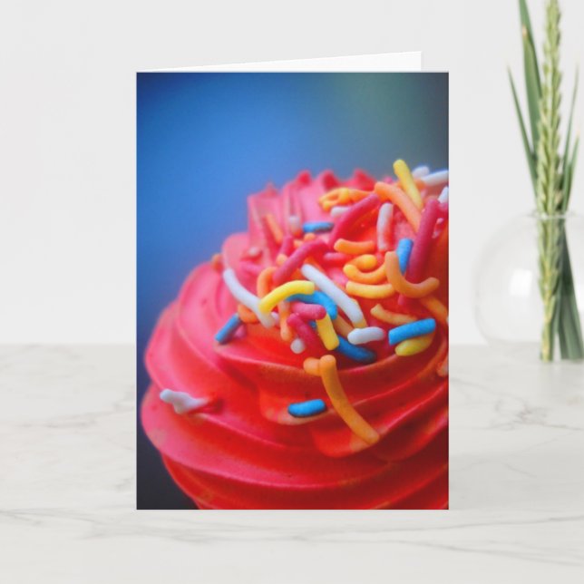 Cupcake Letterpress Thank You Card (Front)
