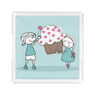 Cupcake Love Acrylic Tray