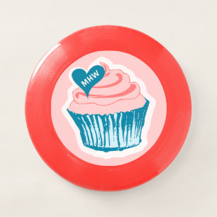Cupcake Love custom monogram frisbee