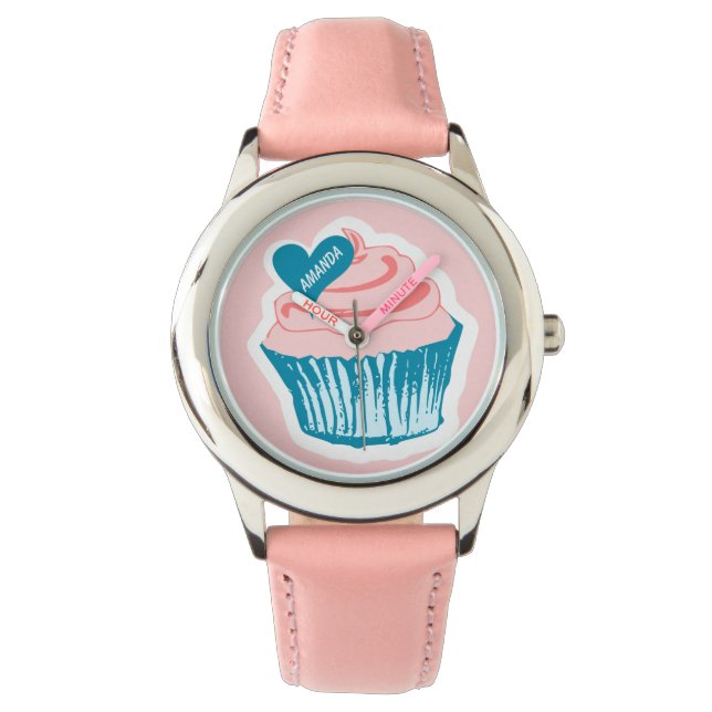 Cupcake Love custom name watches (Front)