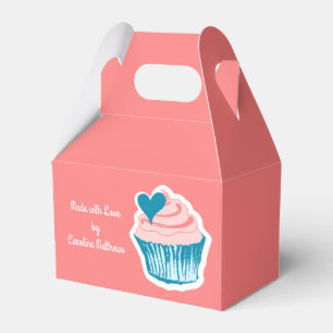 Cupcake Love custom text favor box