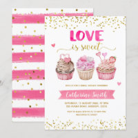 Cupcake Love is Sweet Bridal Shower Invitation