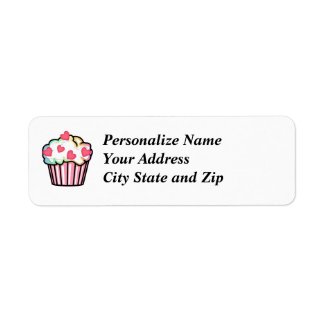 Cupcake Return Address Labels