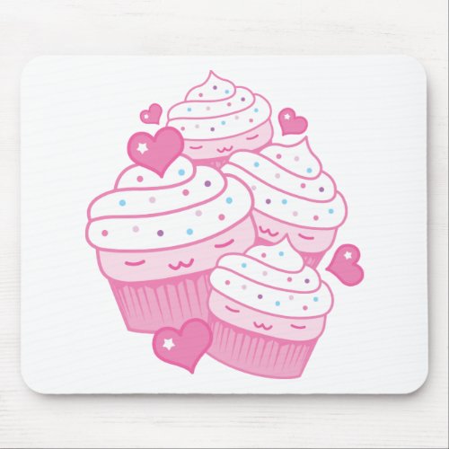 cupcake love mouse pad