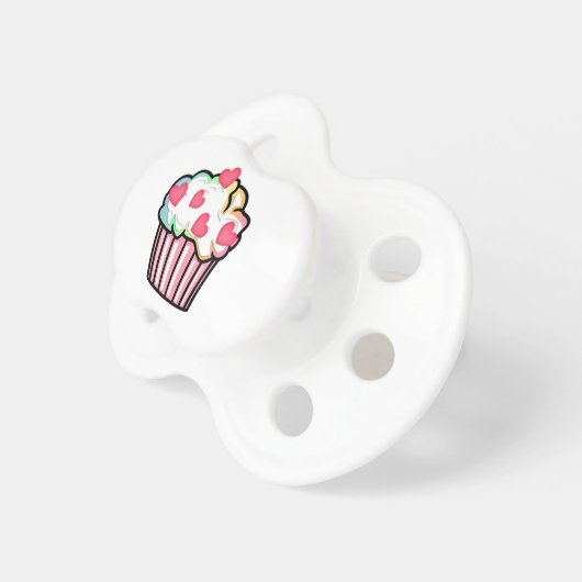 Cupcake Love Pacifier (Front Right)