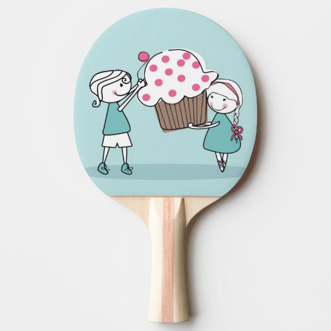 Cupcake Love Ping Pong Paddle (Front)