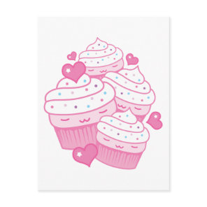 cupcake love postcard