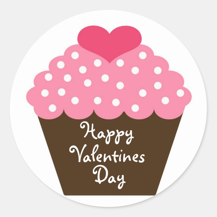 Cupcake Love Valentine Sticker
