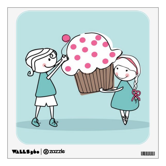 Cupcake Love Wall Sticker (Front)