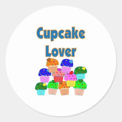 Cupcake Lover___Mound of adorable cupcakes Classic Round Sticker