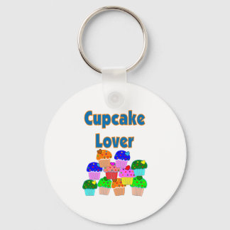 "Cupcake Lover"---Mound of Bright colored cupcakes Keychain